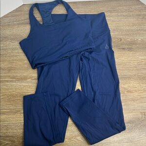 Ryderwear Racerback Medium-Impact Sports Bra and Leggings – Navy Blue